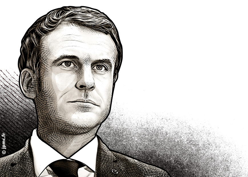 Dessin portrait Macron